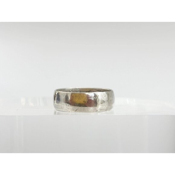 US Half Dollar Wedding Band Chunky 925 Sterling Silver Vintage Ring - sz 11.75 - Picture 3 of 14